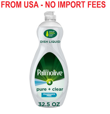 Palmolive Ultra Dishwashing Liquid Dish Soap, Pure + Clear Fragrance Free - 32.5