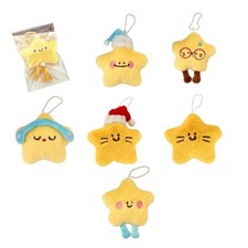 Lightweight Star Charm Plush Keychain For Purse Backpack Decoration