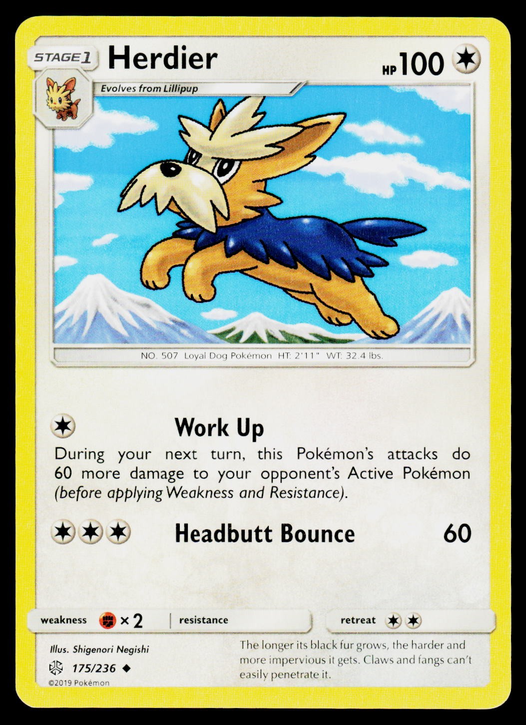 Herdier 175/236 SM - Cosmic Eclipse Near Mint