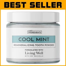 Natural Whitening Hydroxyapatite Tooth Powder for Strong Enamel & Mint Freshness