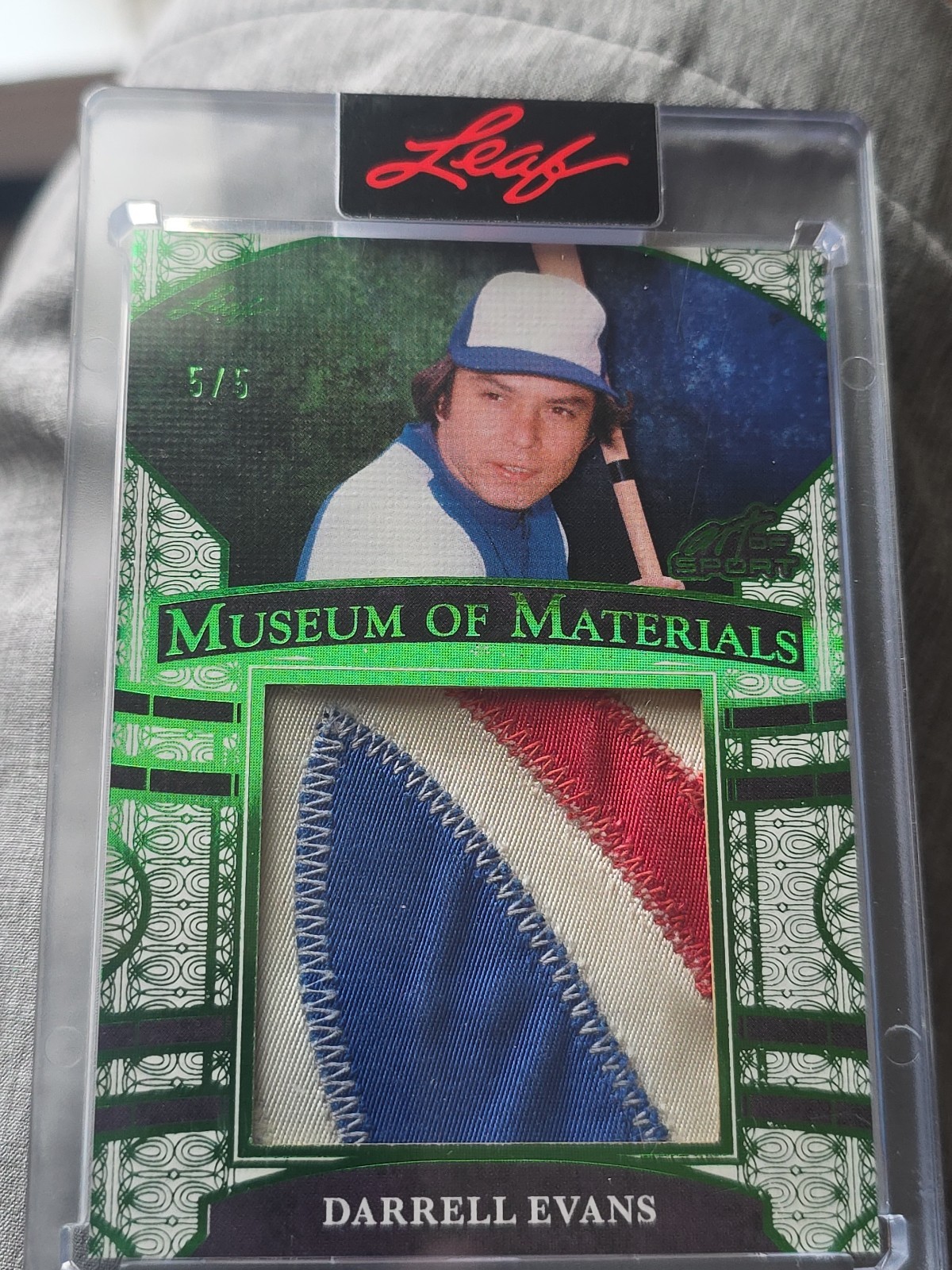 2025 Leaf Art Sport Darrell Evans Jumbo Patch 5/5 Museum Materials 1/1 Game Used