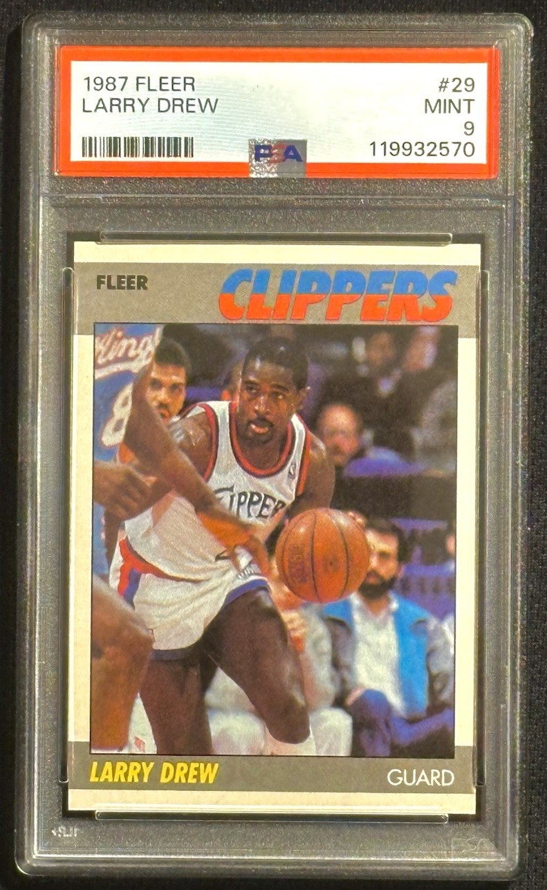 1987 Fleer Basketball Larry Drew (PSA 9) MINT Rare Low Pop 🏀