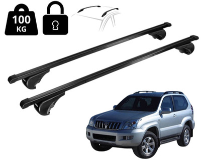 Dachträger für Toyota Land Cruiser 3-Türer (J12) Dach mit Handlauf schwarz