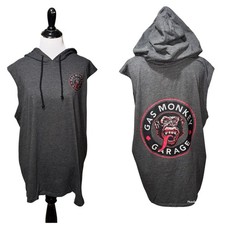 Camisa Muscular Con Capucha Gas Monkey Garage Para Hombre Talla 2XL Camiseta Estampado Gráfico