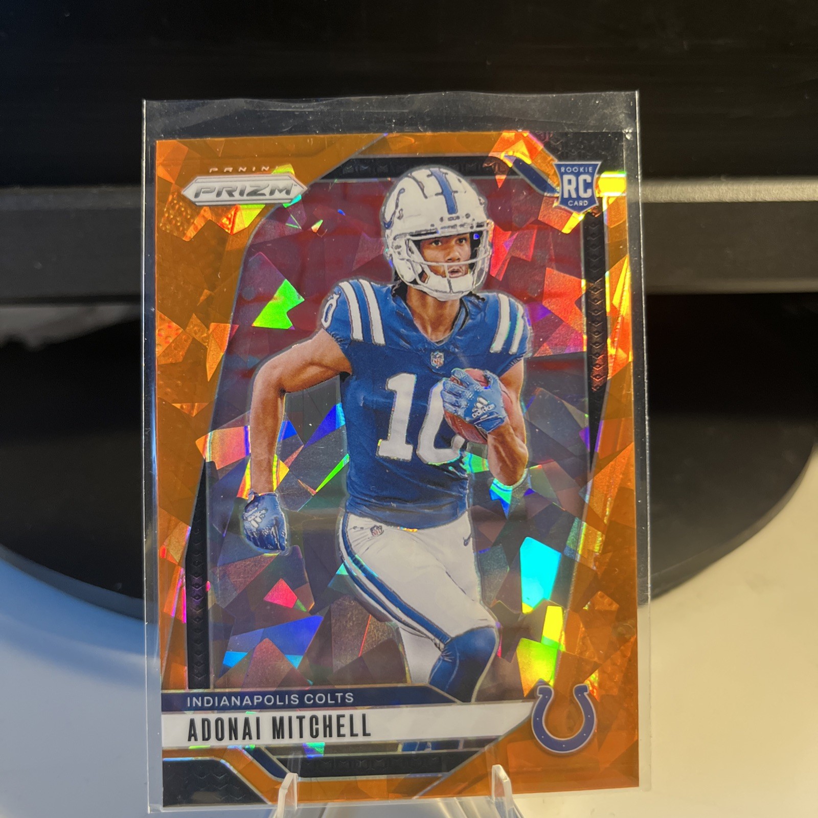 2024 Panini Prizm - Rookies Adonai Mitchell #303 Orange Ice Prizm (RC)