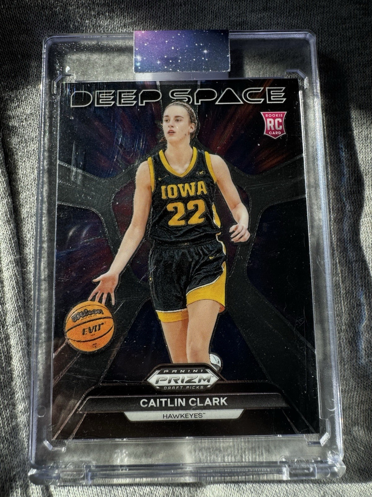 2024 Panini Prizm Draft Picks Deep Space Caitlin Clark #8 Rookie RC