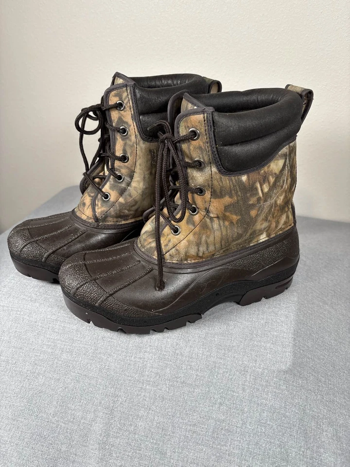 Crater Ridge Mens Camo Duck Boots Insulated Waterproof Hunting Rain Snow SZ 9 - Image 2 of 4