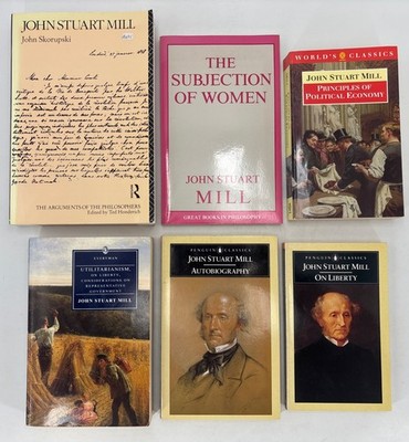 JOHN STUART MILL x 6 Books Subjection of Women - On Liberty - Autobiography