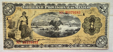 MEXICO 1 PESO 1915  GOBIERNO PROVISIONAL DE MEXICO  NO RESERVE!