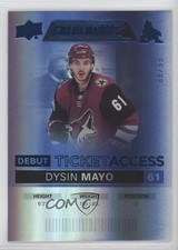 2021-22 Upper Deck Credentials Debut Ticket Access Blue 88/99 Dysin Mayo #65 1u6