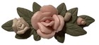 Vintage Avon Porcelain Yellow Petals Pin 1987 Flowers Pink Rose Brooch Jewelry — photo 1