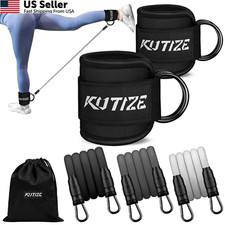 Ankle Resistance Bands with Cuffs 3-Level Adjustable Leg  Glute Workout Kit