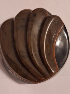 Vintage Antique Large 1 Carved Bakelite Button 