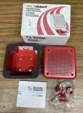 *New* System Sensor SP201K Weatherproof Outdoor Fire Alarm Speaker Red