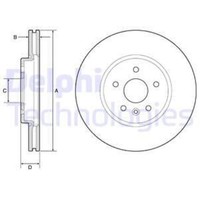 Delphi 2X Bremsscheibe Vorne Ø300 Mm BelüFtet FüR Opel Astra K B16 1.0 Turbo
