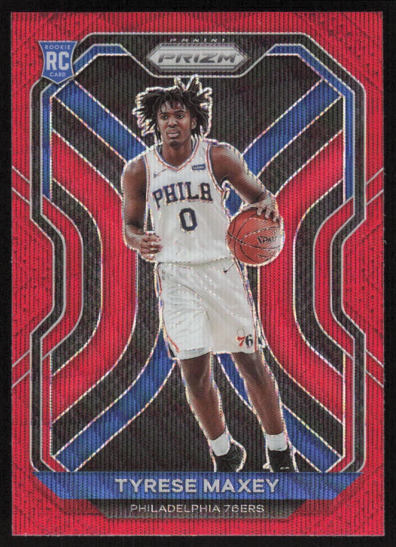2020-21 Panini Prizm Ruby Wave Rookie #256 Tyrese Maxey Philadelphia 76ers