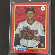 Topps Archives Royce Lewis Red Parallel RC Serial # 14 /50 Minnesota Twins MLB