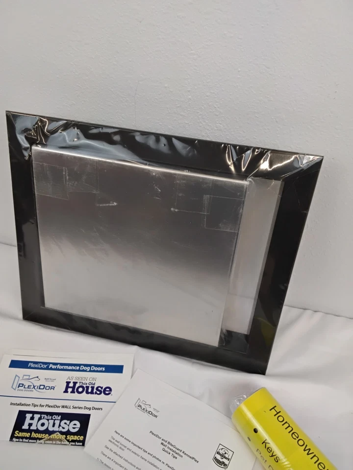 Kit de instalación de pared de bronce para puerta de perro mediana PlexiDor nueva caja abierta precio de venta sugerido por el fabricante $625 #J4761 Foto 3 de 4