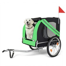 Large Folding Bike Trailer for Dogs 100LB Capacity All-Terrain Pet Carrier