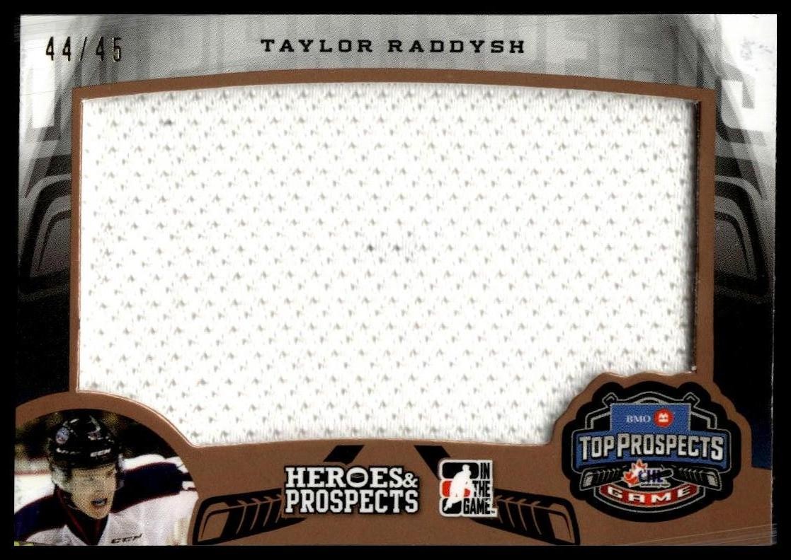 2015-16 Leaf Top Prospects Game Jersey Bronze #TP-17 Taylor Raddysh #/45
