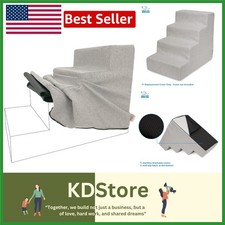 Foam Pet Steps Cover for Small Dogs  Cats 4-Step Couch  Bed Ramp, Non-Slip,...