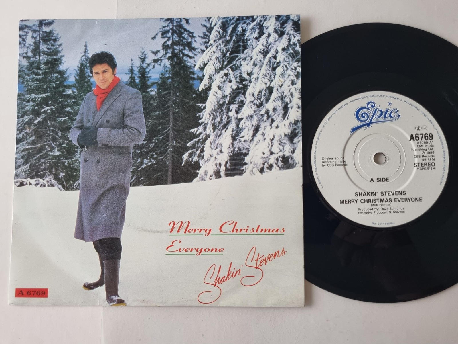 Shakin' Stevens - Merry Christmas Everyone 7'' Vinyl UK