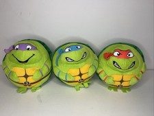 TY Teenage Mutant ninja Turtles Plush Beanie Ballz Donatello Leonardo Raphael