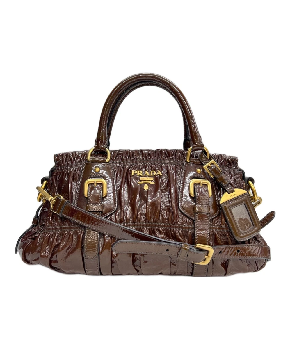 PRADA Patent Brown Bags & Handbags for Women for sale | eBay
