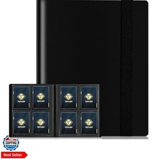 4 Pocket Card Binder for 160 Sleeves, Card Folder Ablum for Trading Cards Col...