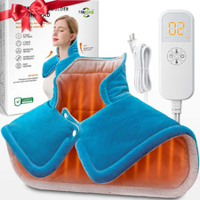 Weighted Neck  Shoulder Heating Pad for Pain Relief  Father  s Day Gift for Dad