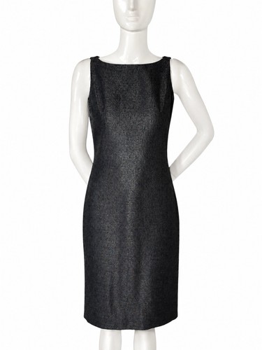 Versus Versace, Vintage Versus Gianni Versace Dress IT 38 Grey Wool Blend Sleeveless Sheath Dres