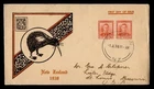 DR WHO 1938 NEW ZEALAND FDC KGVI PAIR R49836