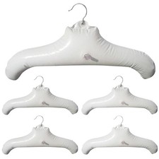 5pcs Inflatable Hanger Travel, White Round Shoulder, Portable Folding Clothes...