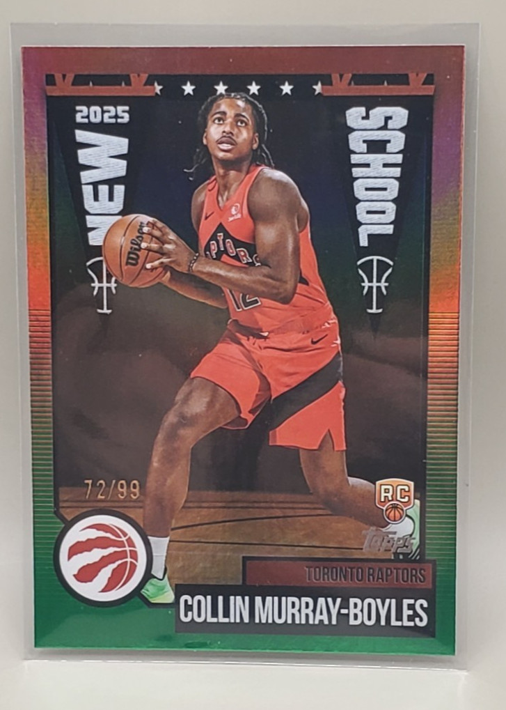 Collin Murray-Boyles /99 GREEN RC New School 72/99 2025-26 Topps Raptors