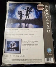 Dimensions Cross Stitch Kit 2012 Twilight Silhouette Fairies 14x11 New OPEN Pkg