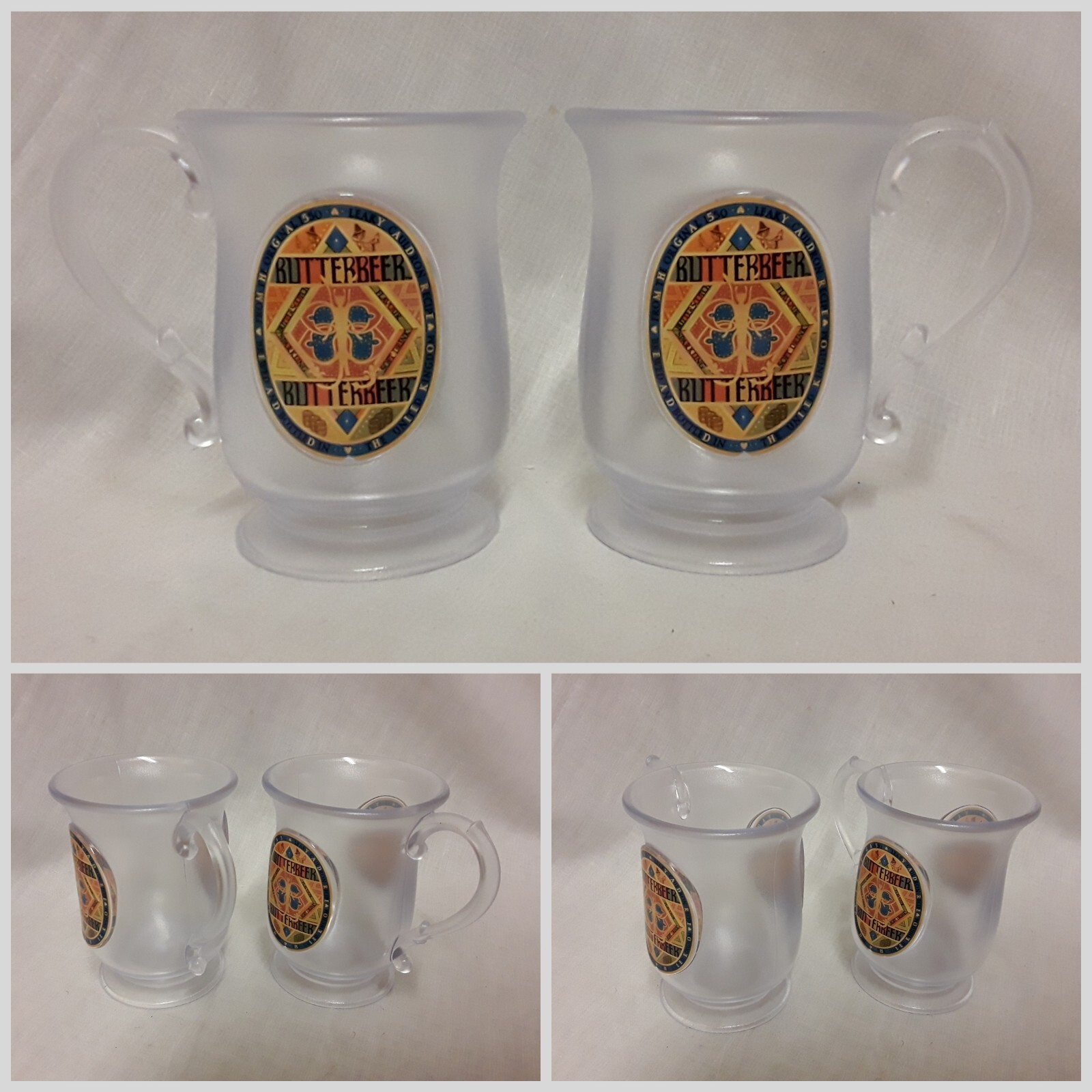 2x Official HARRY POTTER Wizarding World BUTTERBEER souvenir mug