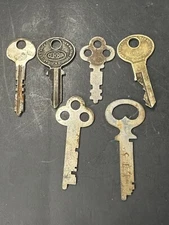 VINTAGE LOT OF 6 CORBIN KEYS LOCKS