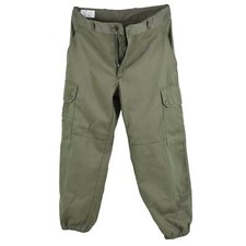 Original French army pants field troops military green BDU trousers surplus NEW