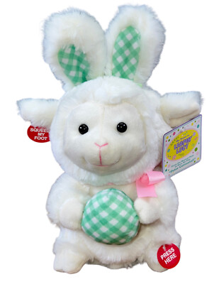 Cuddle Barn Leapin Lucy Lamb Easter Animated Singing Peter Cottontail Plush NWT