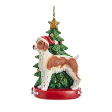 Brittany w/Tree Ornament