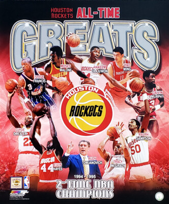 Houston Rockets ALL-TIME GREATS 10 Legends Premium 20x24 POSTER