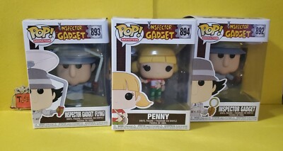 NEW FUNKO POP ANIMATION INSPECTOR GADGET PENNY 892 893 894 FIGURES SET OF 3