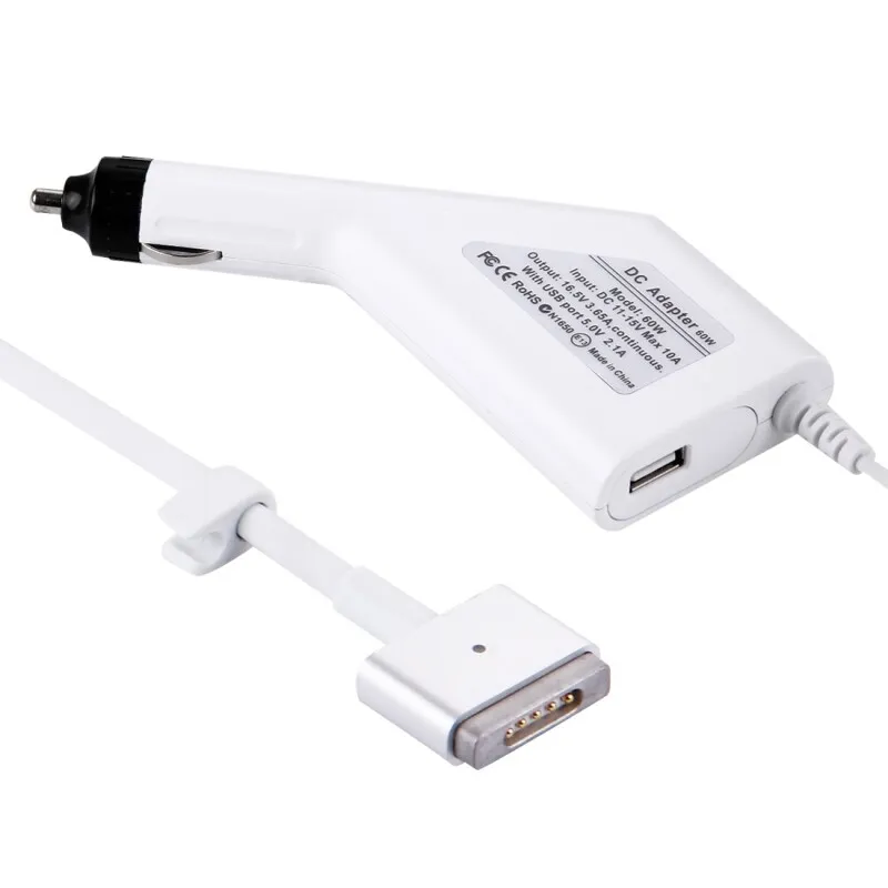 60W 16.5V 3.65A 5 Pin MagSafe 2 Car Charger with 1 Port for Apple Macbook | eBay