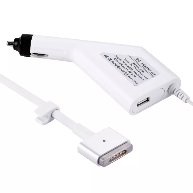 60W 16.5V 3.65A 5 Pin MagSafe 2 Car Charger with 1 Port for Apple Macbook | eBay