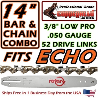 COPPERHEAD 14'' BAR & SAW CHAIN ECHO CS-2511T, CS-330T, CS-271T 3/8 LP .050 52 DL