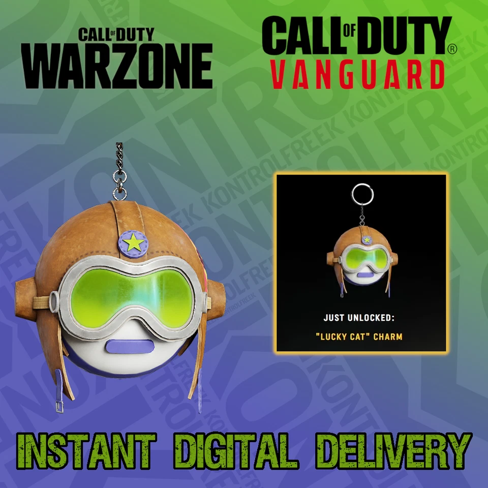 Call of Duty Vanguard Warzone - LUCKY CAT - Arma Charm Kontrol Freek DLC ✈️