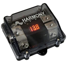 Harmony Audio HA-ANLD2 Car 2-Way Voltage Display Fuseholder 1/0GA IN - 2/4GA Out