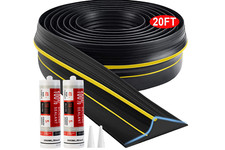 Universal Garage Door Threshold Seal Strip 20FT Kit, Bottom Waterproof Rubber We