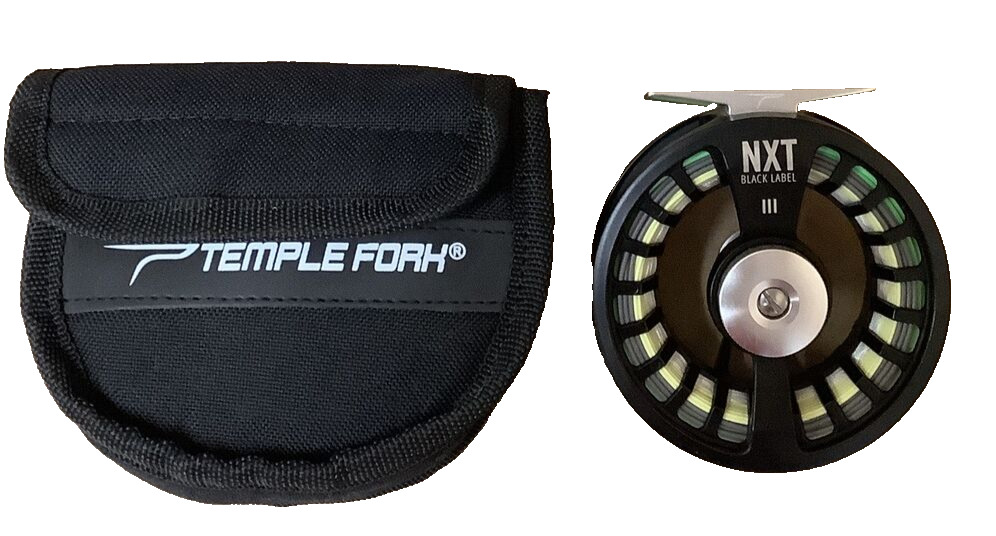 Temple Fork Outfitters (TFO) NXT Black Label III Fly Fishing Reel W Line In Case