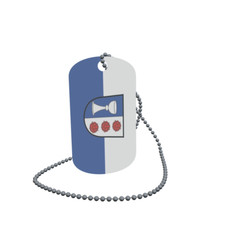 Dog Tag Flag Bunting Eagle Stove Dog Tag Aluminium 30 x 50mm